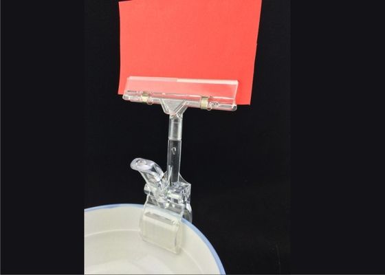 ABS Stanchion Fiyat Etiketi Tutucu Klipsi, Beyaz Tanıtım Başparmak Klipsleri