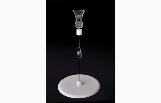 Şeffaf PS Plastik Fiyat Etiketi Tutucu Klips, Yuvarlak Taban 15 * 9cm ile POP Klip