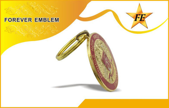 Yumuşak Emaye / Cloisonne Metal Bölünmüş Halkalı ve Zincirli Anahtarlık Promosyon Anahtarlıklar