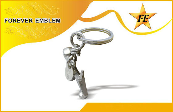 Bölünmüş Yüzük + Jump Yüzük ile Bronz / Bakır 3D Metal Promosyon Anahtarlık