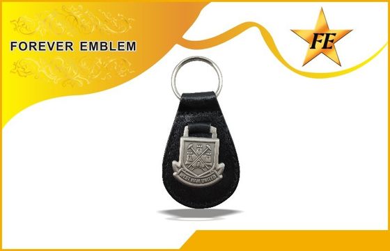 Özel Metal Logo ile Hakiki, PU, ​​PVC Deri Promosyon Anahtarlıklar