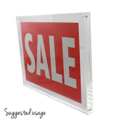Plexiglass Clear 11 x 17 Akrilik Tabelalar, Reklam Ekranı İçin Duvar Montajı