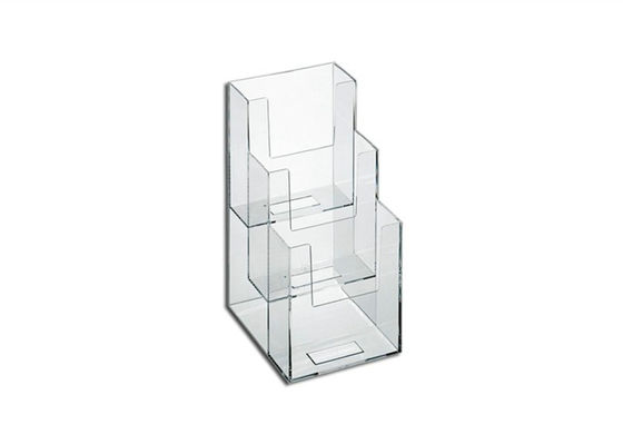 Dergi raf 3 katmanlı açık broşürü ekran raflar, Wall Mount
