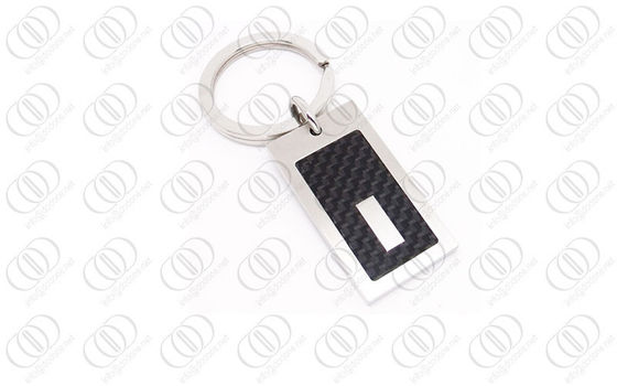 316L Paslanmaz Çelik Siyah Karbon Fiber Anahtarlık Engraable Accent