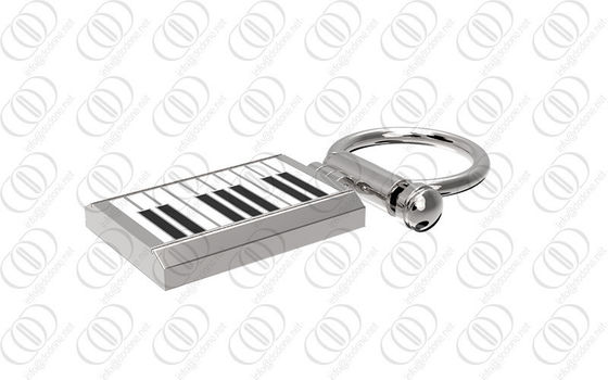 Piyano Klavye Tasarımı ile 316L Paslanmaz Çelik Anahtarlık Anahtarlık