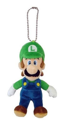 Mavi ve Yeşil Süper Mario Peluş Anahtarlık Dolması Hayvan Sırt Çantası Klipsi