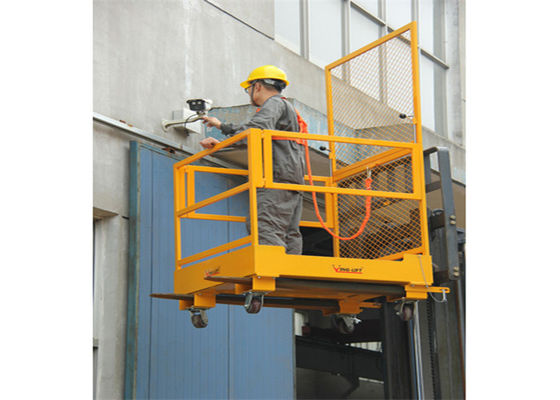 Yük Kapasiteli Çelik Forklift Kamyon Ataşmanları 300kg / Forklift Çalışma Platformu