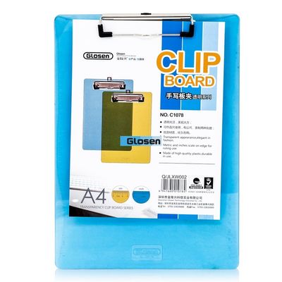 İş Dünyası Çift Katlı Şeffaf Plastik Clip Board Logo Özelleştirme